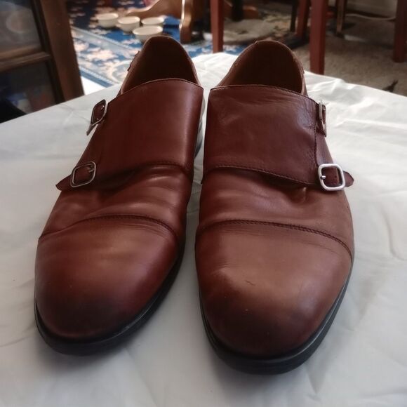 Pikolinos Brown Leather Monk Strap Shoes Mens Size 13 US 46 EU Morocco - Picture 1 of 10